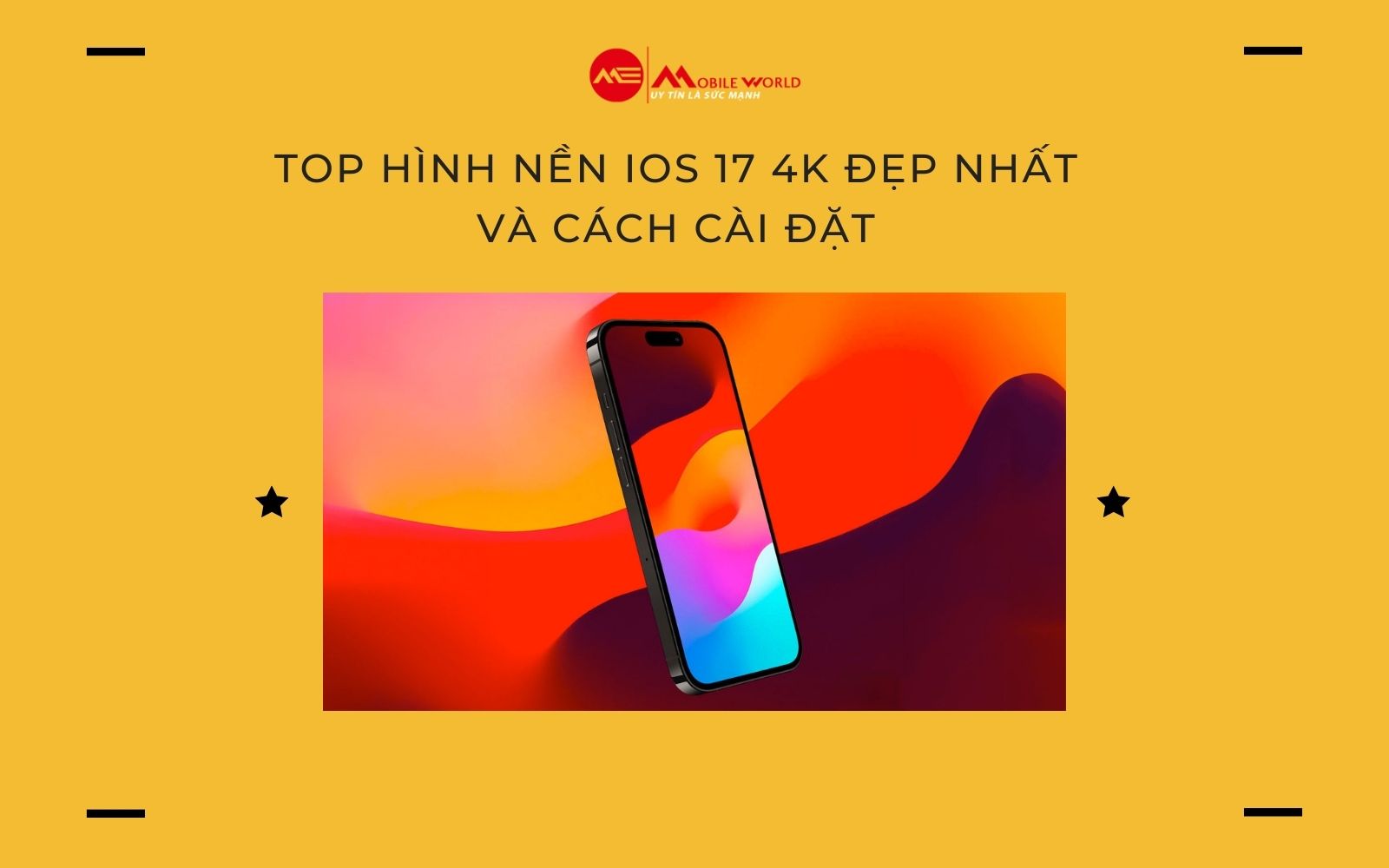 Cài đặt hình nền iPhone